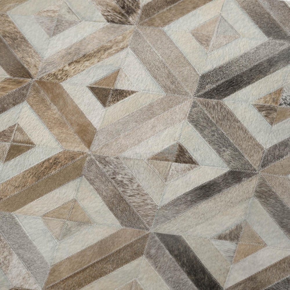 50" X 70" Gray And Brown Geometric Microfiber Plush Throw Blanket HomeRoots