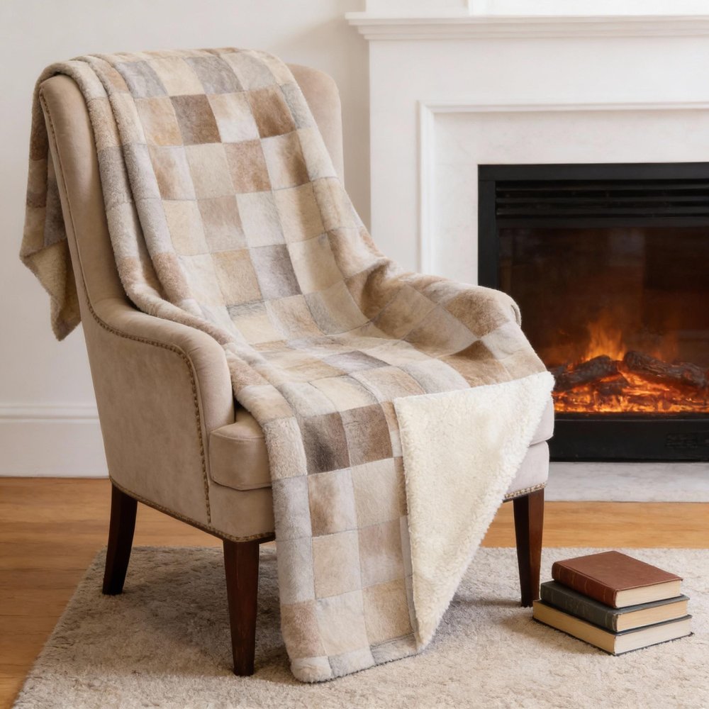 50" X 70" Taupe Ivory And Beige Microfiber Animal Print Plush Throw Blanket HomeRoots
