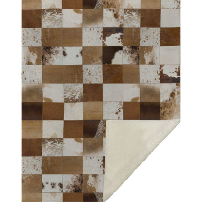 50" X 70" Brown And Ivory Animal Print Microfiber Plush Throw Blanket HomeRoots