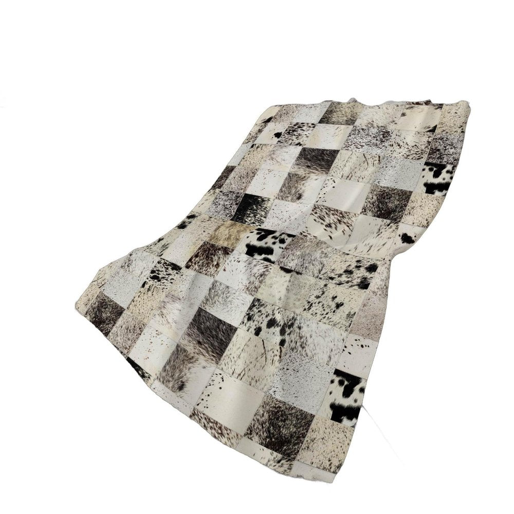 50" X 70" Granite Gray Black And Ivory Animal Print Plush Throw Blanket HomeRoots