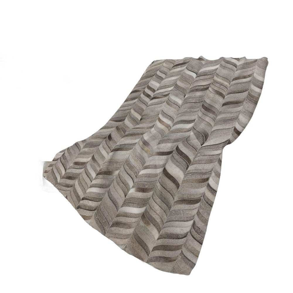 50" X 70" Gray Ivory And Beige Abstract Plush Throw Blanket HomeRoots