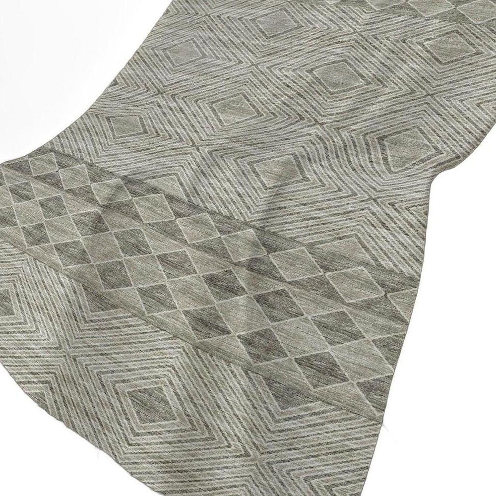 50" X 70" Taupe And Ivory Geometric Plush Throw Blanket HomeRoots