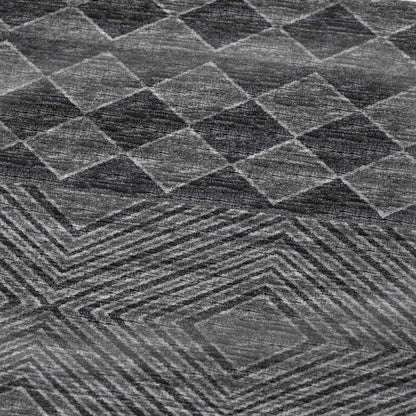 50" X 70" Gray And Black Geometric Plush Throw Blanket HomeRoots