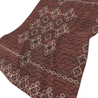 50" X 70" Rust And Ivory Geometric Plush Throw Blanket HomeRoots