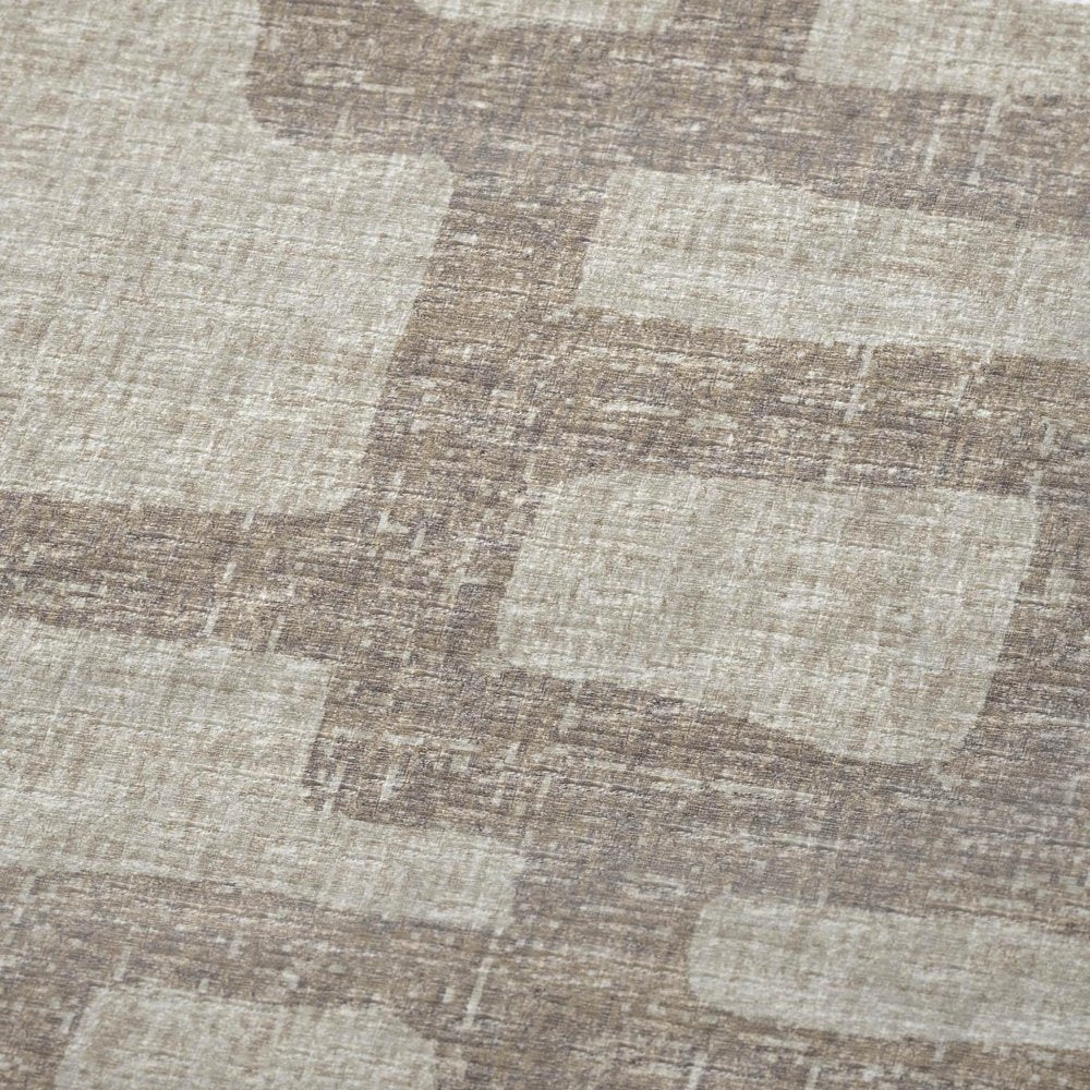 50" X 70" Taupe And Coffee Abstract Plush Throw Blanket HomeRoots