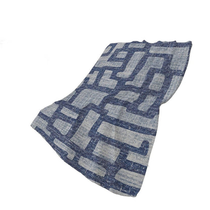 50" X 70" Blue And Silver Abstract Plush Throw Blanket HomeRoots