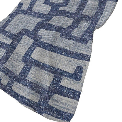 50" X 70" Blue And Silver Abstract Plush Throw Blanket HomeRoots