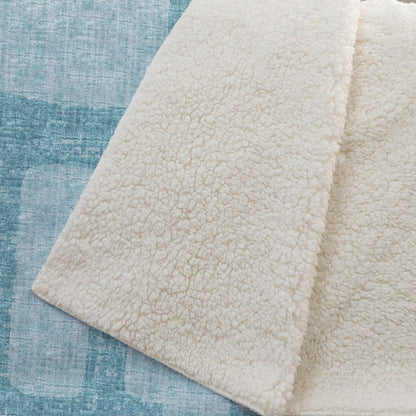 50" X 70" Turquoise And Aqua Abstract Plush Throw Blanket HomeRoots
