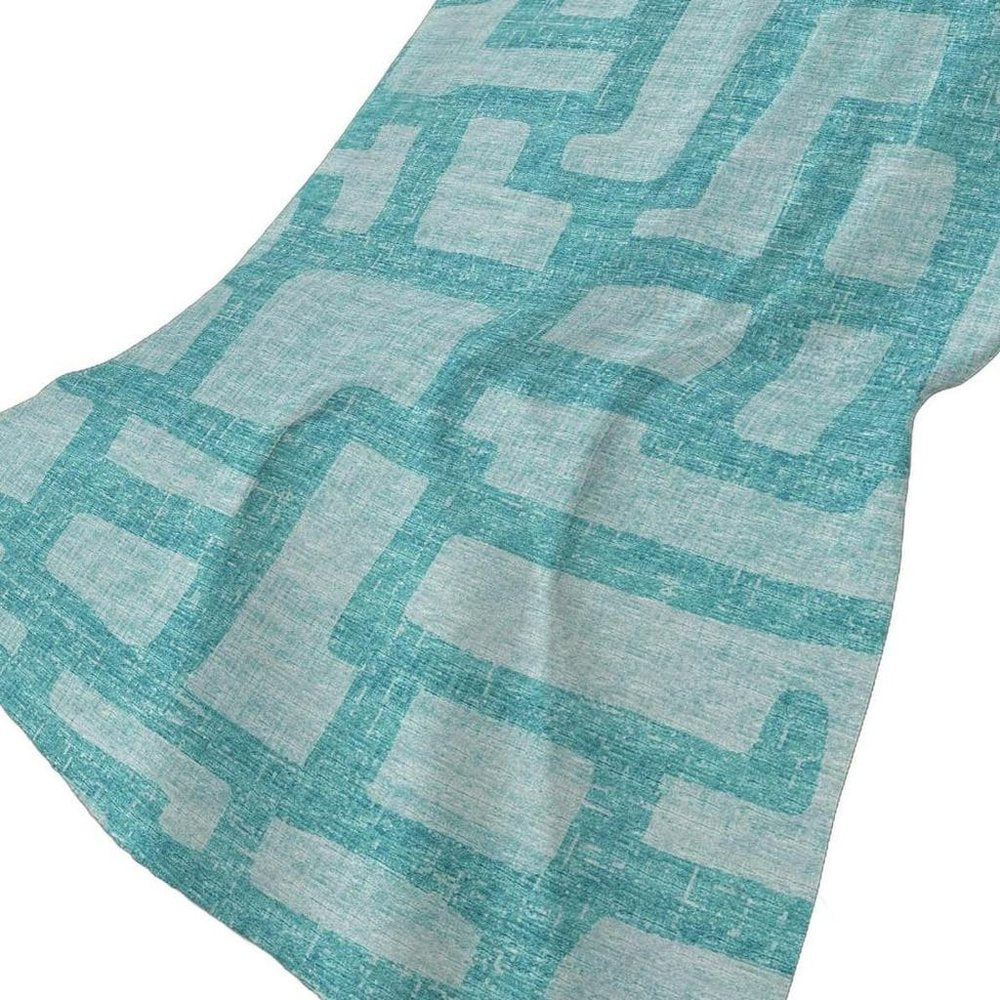 50" X 70" Turquoise And Aqua Abstract Plush Throw Blanket HomeRoots