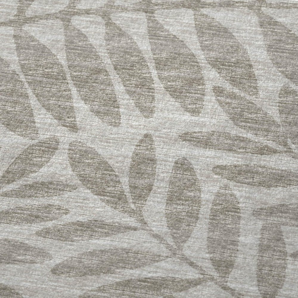 50" X 70" Taupe And Beige Floral Polyester Woven Plush Throw Blanket HomeRoots