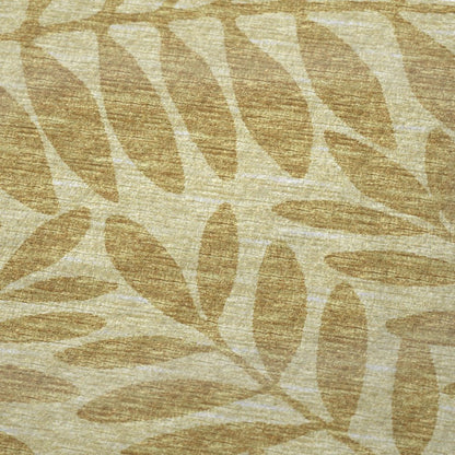 50" X 70" Gold And Beige Floral Polyester Woven Plush Throw Blanket HomeRoots