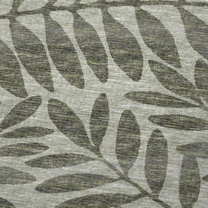 50" X 70" Artichoke Green And Gray Floral Polyester Woven Plush Throw Blanket HomeRoots