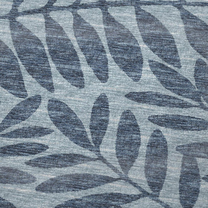 50" X 70" Blue And Sky Blue Floral Polyester Woven Plush Throw Blanket HomeRoots