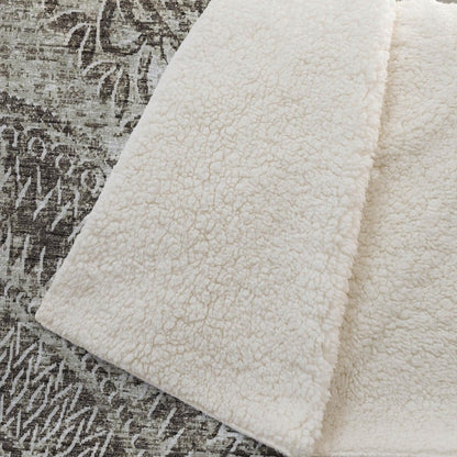 50" X 70" Brown And Beige Floral Plush Throw Blanket HomeRoots