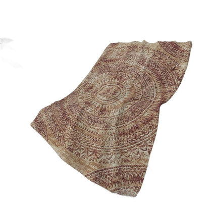 50" X 70" Rust And Beige Floral Plush Throw Blanket HomeRoots