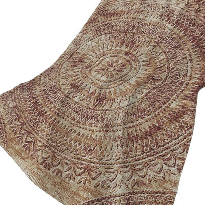 50" X 70" Rust And Beige Floral Plush Throw Blanket HomeRoots