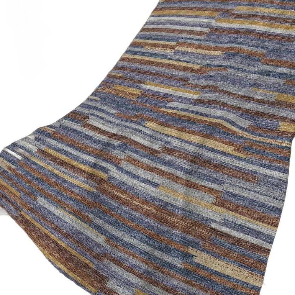 50" X 70" Blue Chocolate And Beige Abstract Plush Throw Blanket HomeRoots