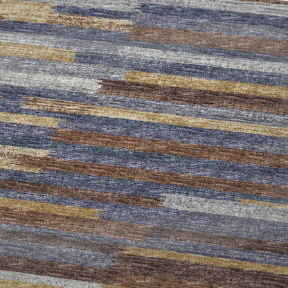 50" X 70" Blue Chocolate And Beige Abstract Plush Throw Blanket HomeRoots