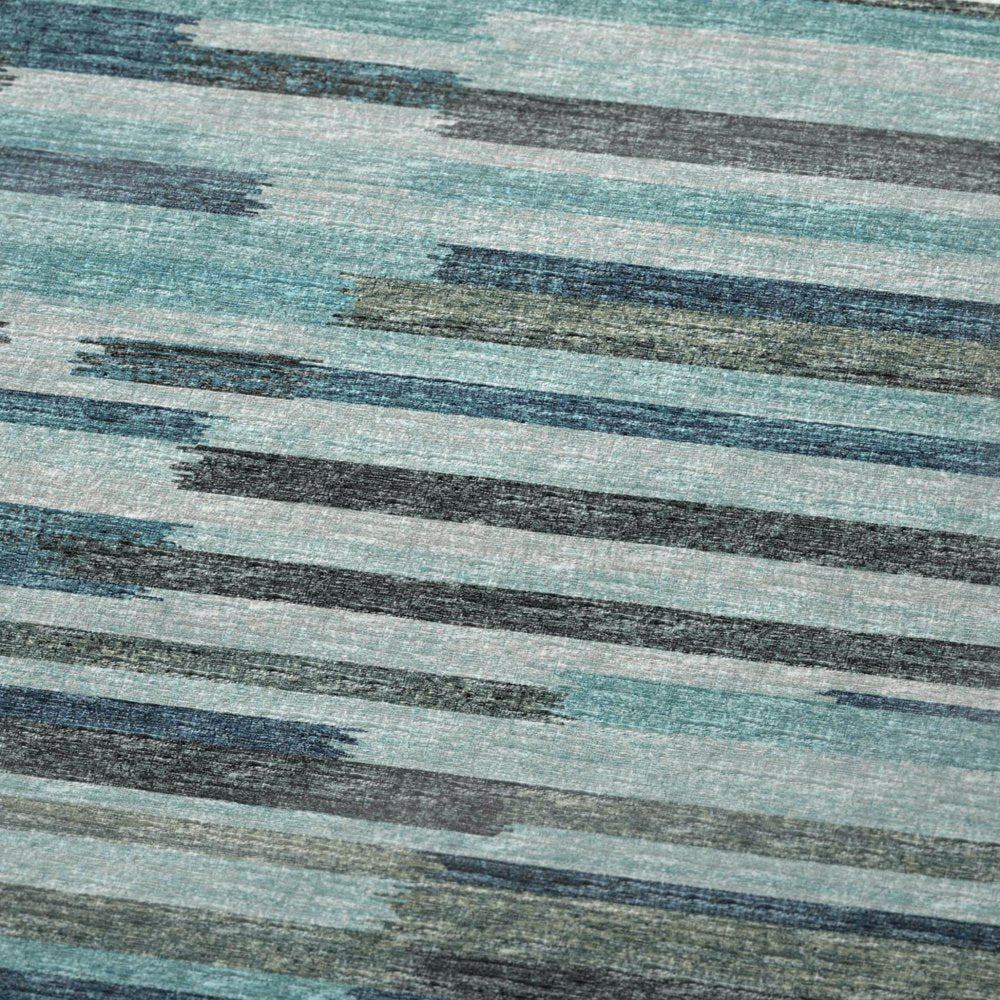 50" X 70" Turquoise And Gray Abstract Polyester Woven Plush Throw Blanket HomeRoots