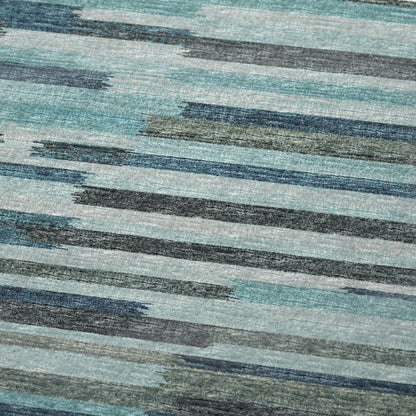 50" X 70" Turquoise And Gray Abstract Polyester Woven Plush Throw Blanket HomeRoots