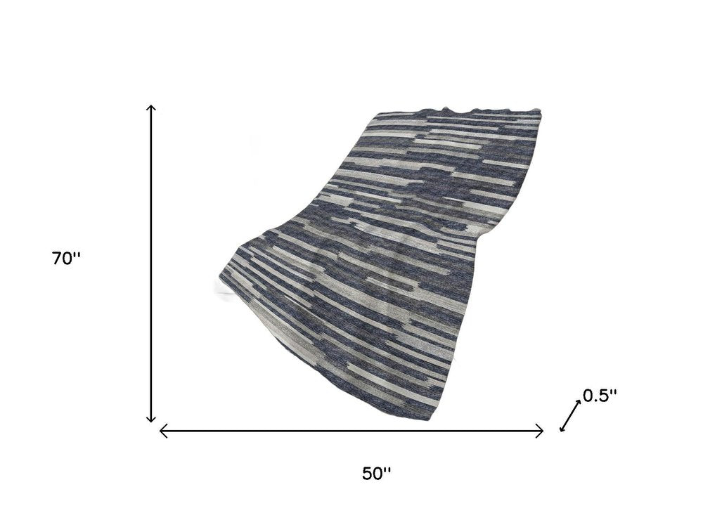 50" X 70" Gray And Charcoal Abstract Plush Throw Blanket HomeRoots