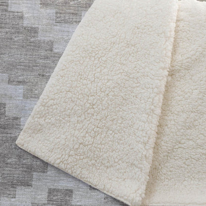 50" X 70" Tan And Beige Geometric Plush Throw Blanket HomeRoots