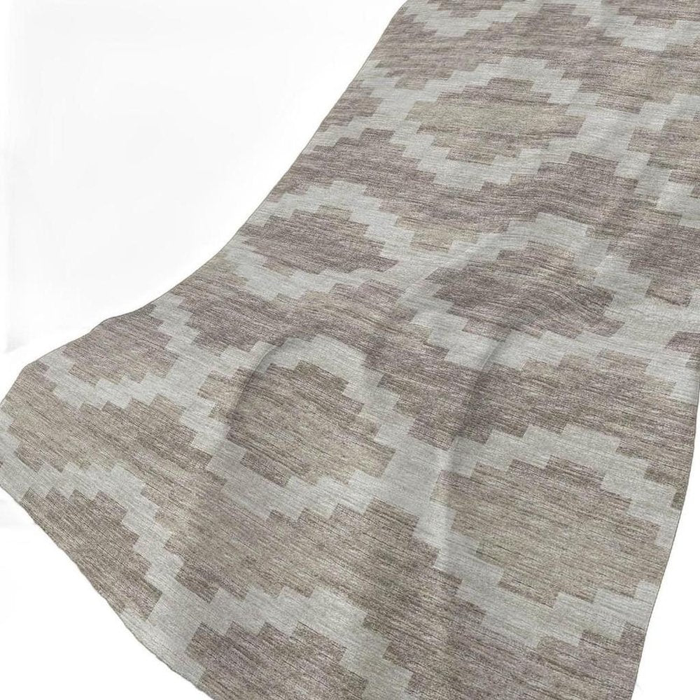 50" X 70" Tan And Beige Geometric Plush Throw Blanket HomeRoots