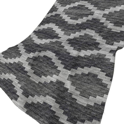 50" X 70" Gray And Charcoal Geometric Plush Throw Blanket HomeRoots