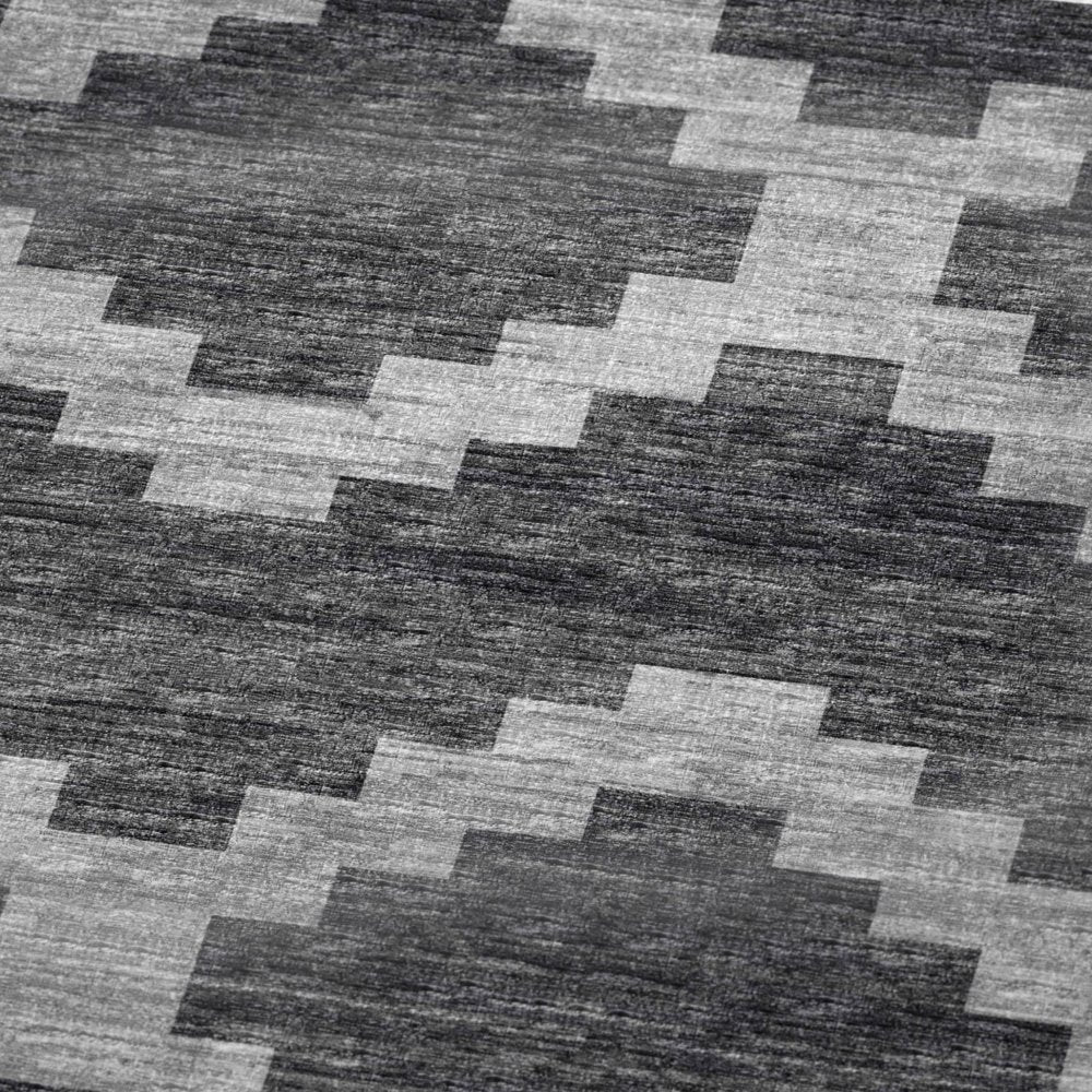 50" X 70" Gray And Charcoal Geometric Plush Throw Blanket HomeRoots