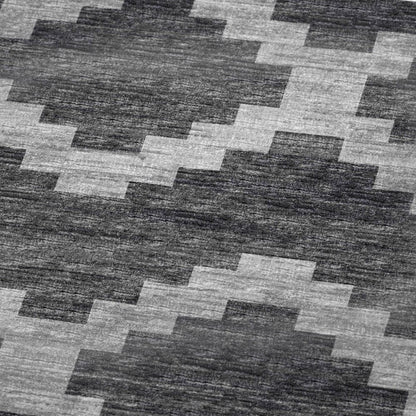 50" X 70" Gray And Charcoal Geometric Plush Throw Blanket HomeRoots