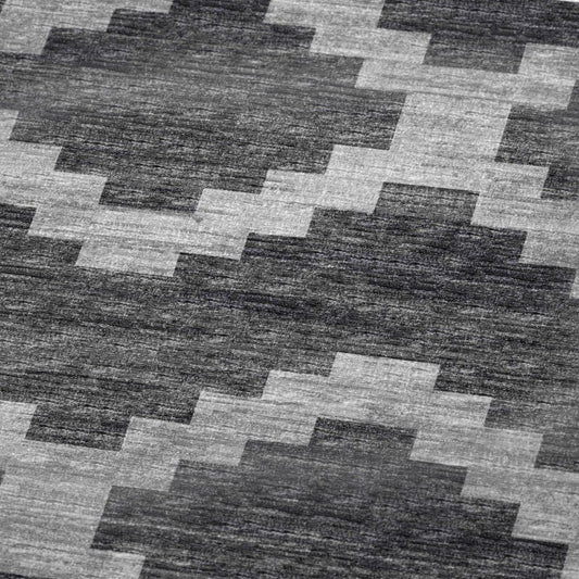 50" X 70" Gray And Charcoal Geometric Plush Throw Blanket HomeRoots