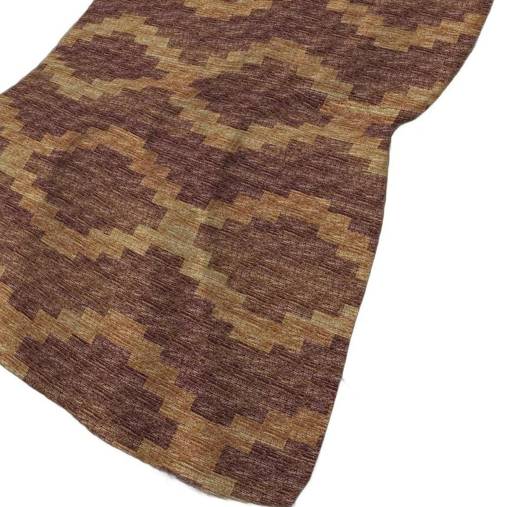 50" X 70" Rust And Gold Geometric Plush Throw Blanket HomeRoots