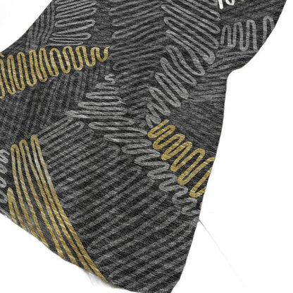 50" X 70" Gray Gold And Charcoal Abstract Polyester Woven Plush Throw Blanket HomeRoots