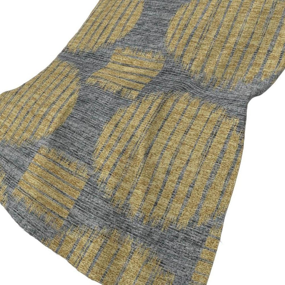50" X 70" Gray And Gold Geometric Plush Throw Blanket HomeRoots
