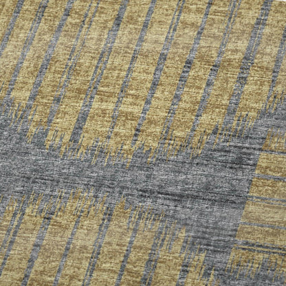 50" X 70" Gray And Gold Geometric Plush Throw Blanket HomeRoots