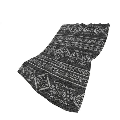 50" X 70" Gray And Charcoal Geometric Polyester Woven Plush Throw Blanket HomeRoots