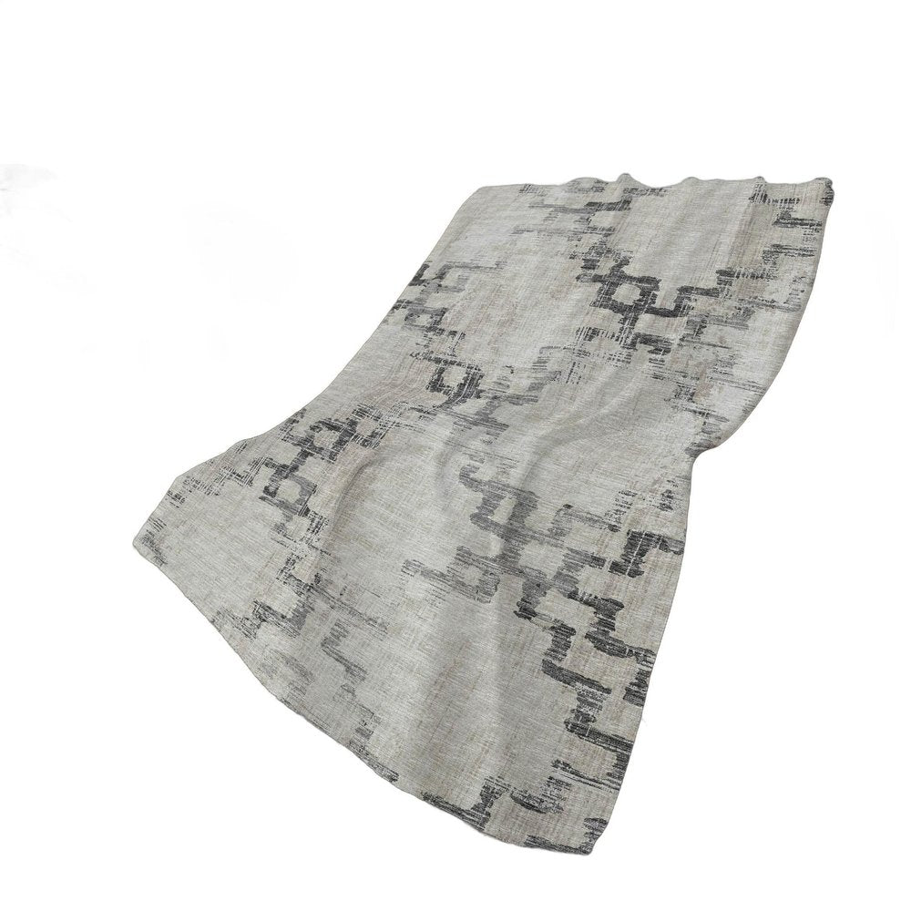 50" X 70" Taupe And Ivory Abstract Plush Throw Blanket HomeRoots