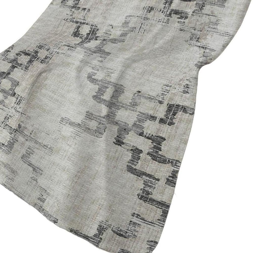 50" X 70" Taupe And Ivory Abstract Plush Throw Blanket HomeRoots