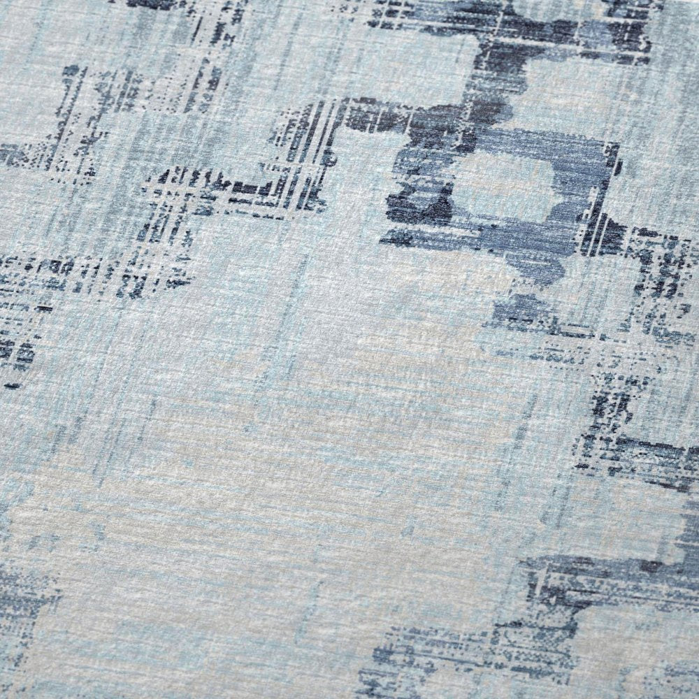50" X 70" Blue And Ivory Abstract Plush Throw Blanket HomeRoots