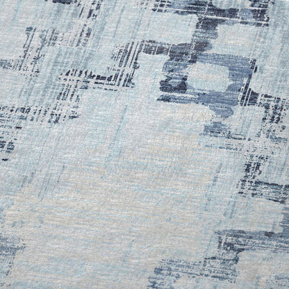 50" X 70" Blue And Ivory Abstract Plush Throw Blanket HomeRoots