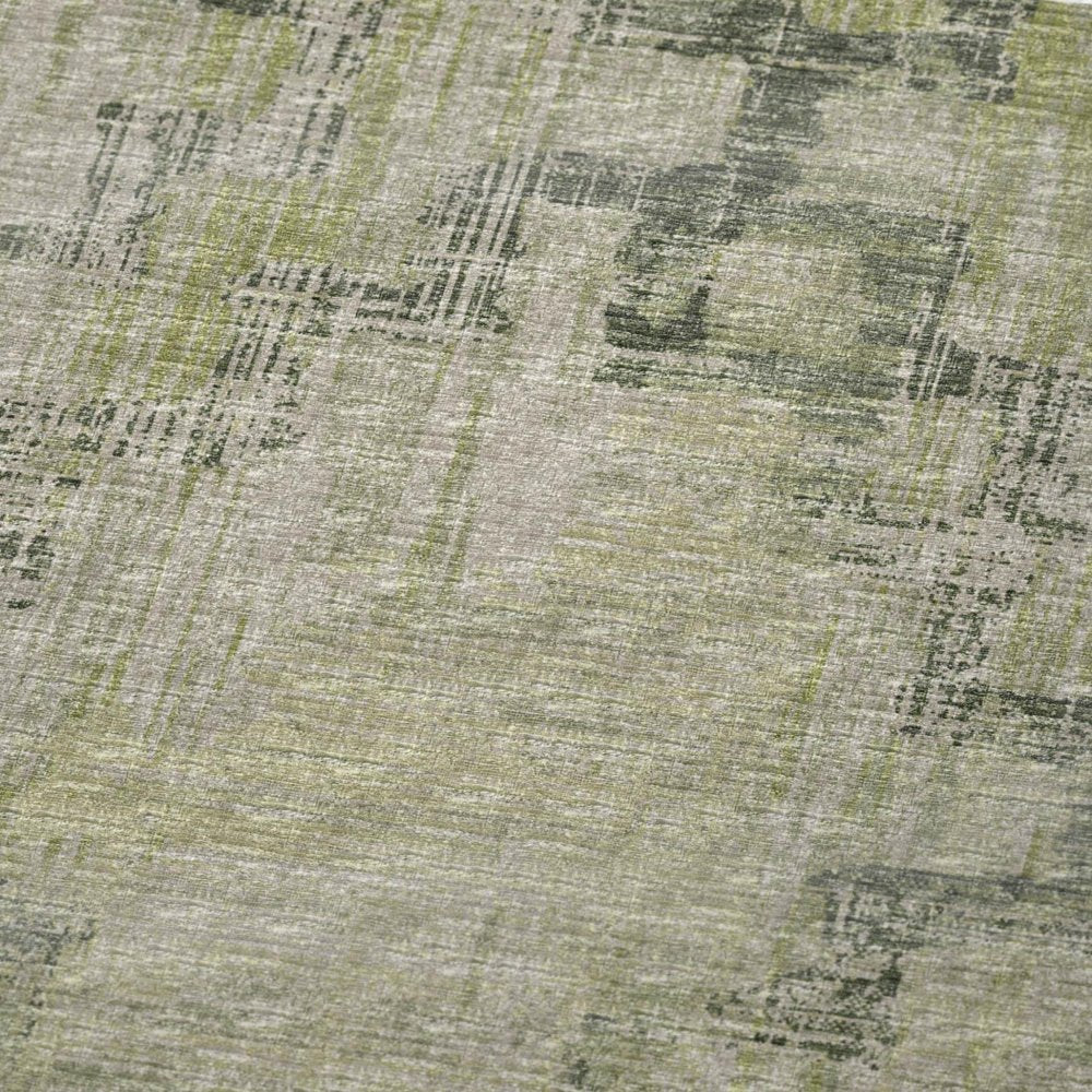 50" X 70" Green And Beige Abstract Polyester Woven Plush Throw Blanket HomeRoots