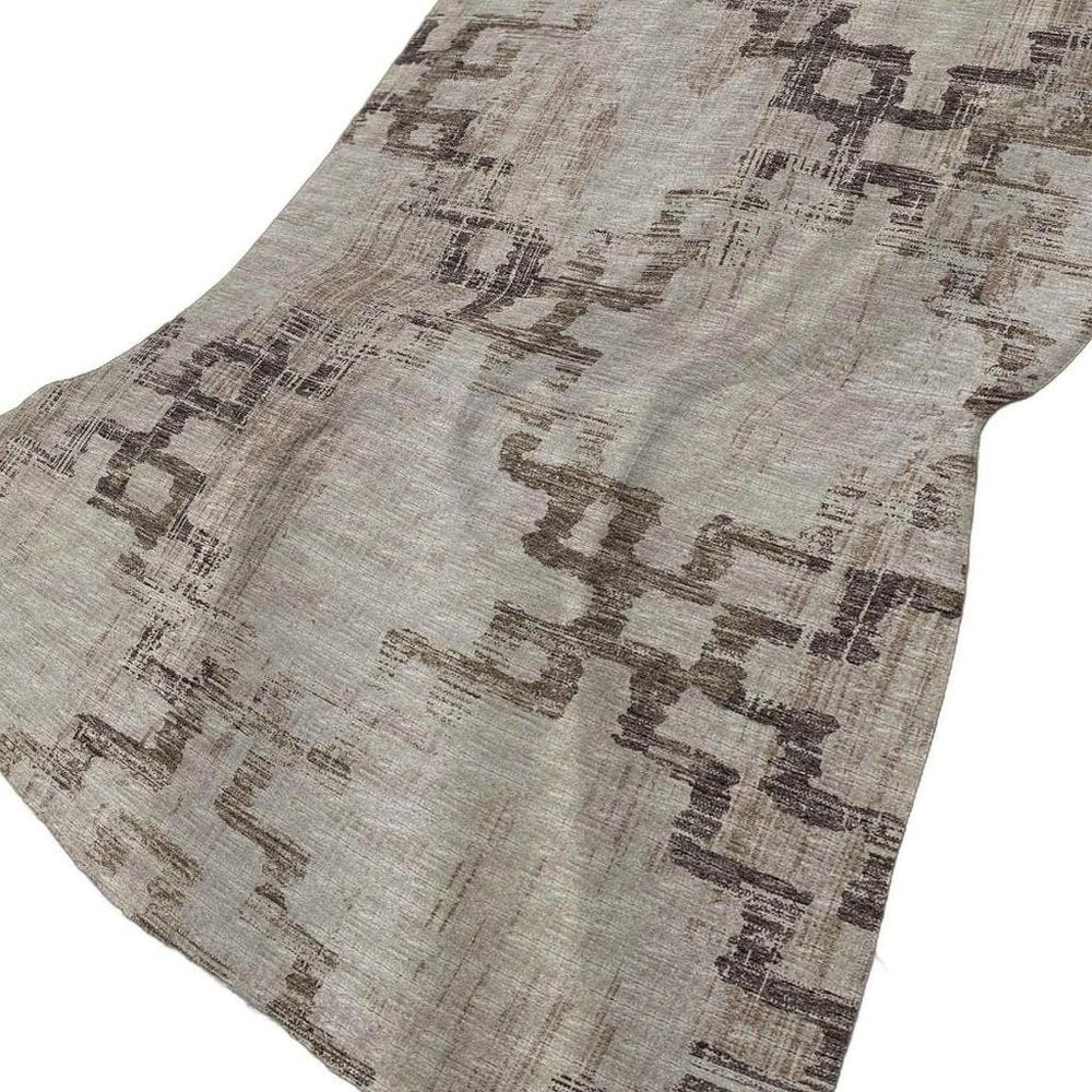 50" X 70" Chocolate And Taupe Abstract Plush Throw Blanket HomeRoots