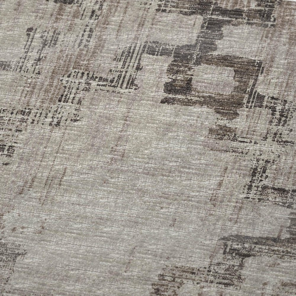 50" X 70" Chocolate And Taupe Abstract Plush Throw Blanket HomeRoots