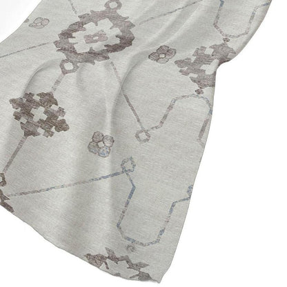50" X 70" Taupe And Ivory Floral Polyester Woven Plush Throw Blanket HomeRoots
