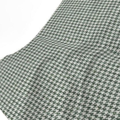 50" X 70" Green And White Houndstooth Polyester Woven Plush Throw Blanket HomeRoots