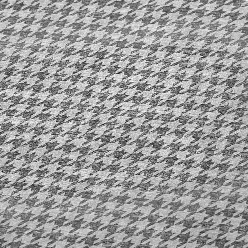 50" X 70" Gray And Light Gray Microfiber Houndstooth Plush Throw Blanket HomeRoots