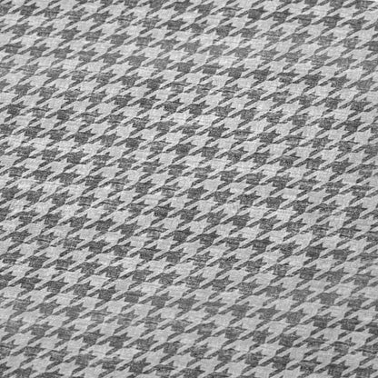 50" X 70" Gray And Light Gray Microfiber Houndstooth Plush Throw Blanket HomeRoots