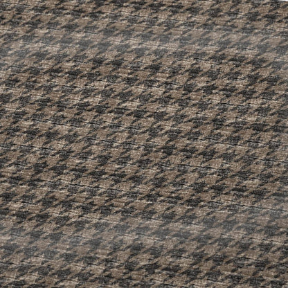 50" X 70" Chocolate And Brown Houndstooth Plush Throw Blanket HomeRoots