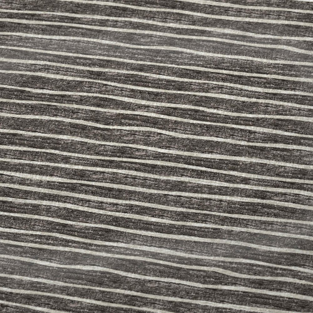 50" X 70" Chocolate And Beige Striped Polyester Woven Plush Throw Blanket HomeRoots