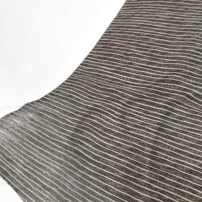 50" X 70" Chocolate And Beige Striped Polyester Woven Plush Throw Blanket HomeRoots